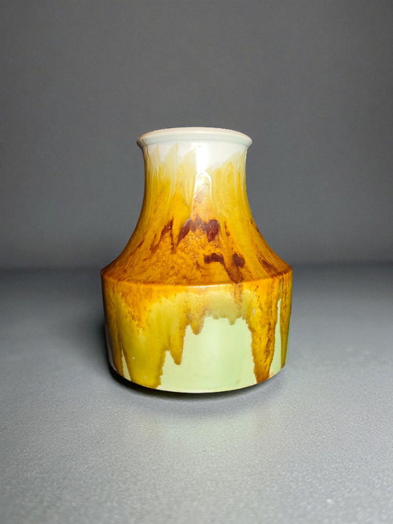 Image 1 of Marcello Fantoni – Vintage keramische vaas Italië jaren 70 Lava Drip Glaze Mid Century Studio Pottery