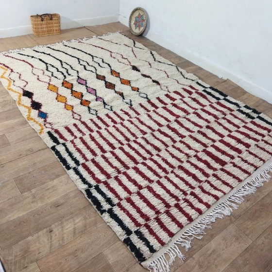 Image 1 of Wool Azilal Rug Colorful – Natural Wool Handwoven (307×210 cm)