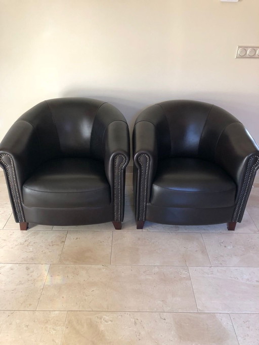 Joris fauteuils donkerbruin 
