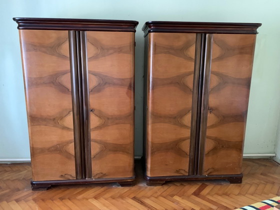 Art Deco Schrank, 1930er Jahre, 2er Set – Buffetschränke (photo 6 of 8)