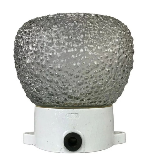 Lampe des années 50 60 Lampe murale Lampe de cave Céramique Verre Design 50s 60s