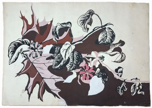 Vintage-Aquarellgemälde, 50 x 35 cm, ungerahmt