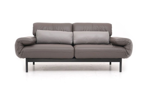 Canapé deux places Rolf Benz Plura 380 Relaxsofa en cuir marron