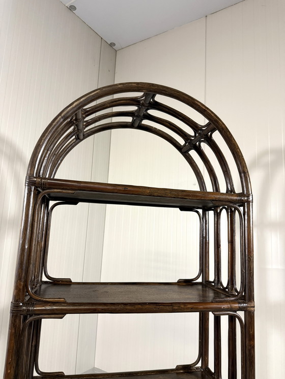 Image 1 of Groot Donker Rotan Rek Jaren 70
