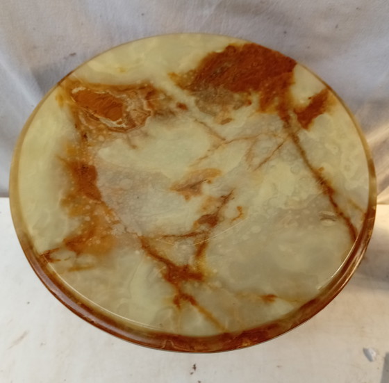 Image 1 of Brass Onyx Table