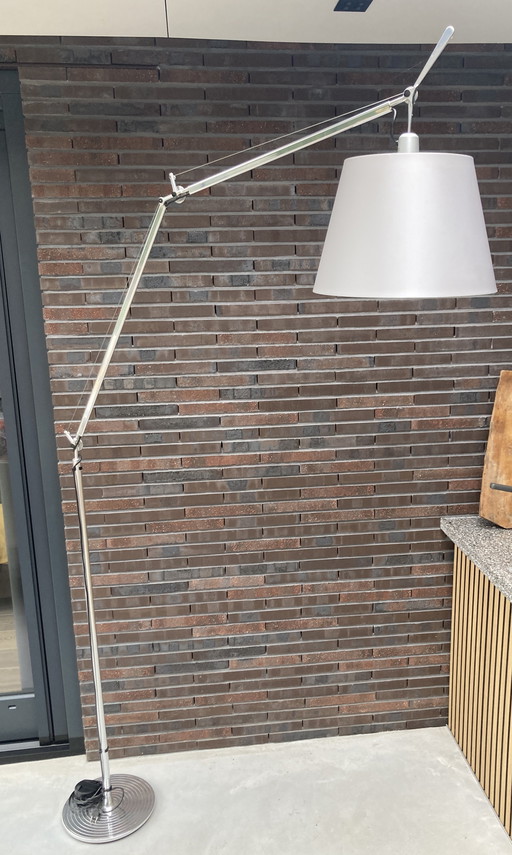 Artemide Tolomeo Mega Aluminum With Gray Satin Shade With Dimmer