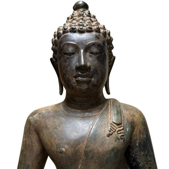 Estatua de Buda de Bronce Grande XXL - Estilo Thai Sukhothai - Bronce Pesado - 70 cm de Alto – Esculturas (photo 10 of 10)