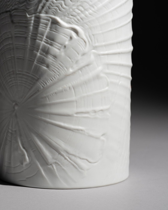 Image 1 of XL Rare Rosenthal Studio-Linie Vase OP ART Martin Freyer Bisque Porcelain H33cm