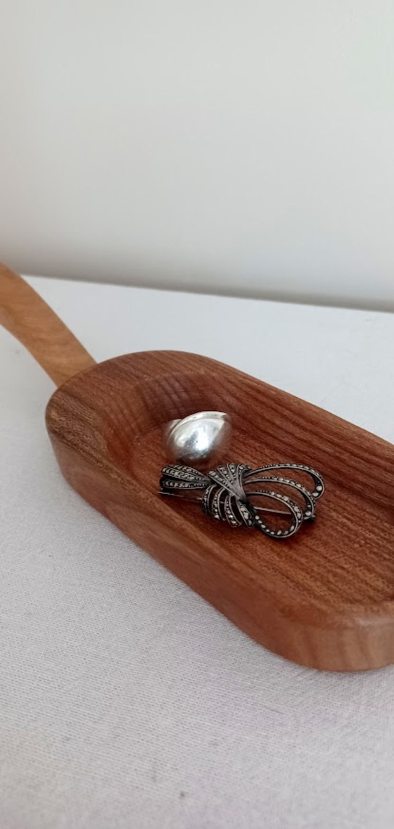Image 1 of Zweedse teakhouten scoop bowl – Mid‑Century – Made in Sweden