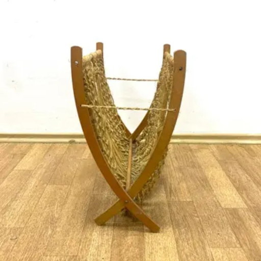 Portariviste in macramè di metà secolo di ÚLUV, anni '60, Cecoslovacchia