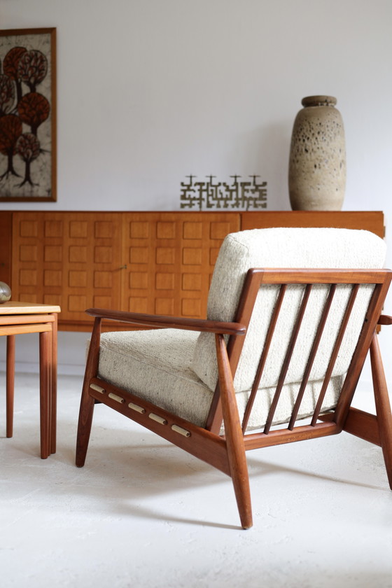 Set di 2 poltrone danesi vintage anni '50/'60 – Wood, Textile (photo 6 of 8)