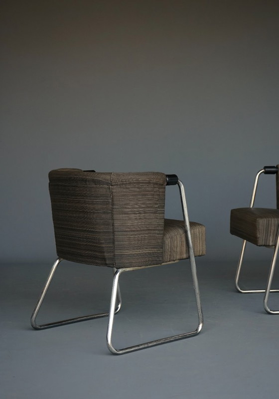 Fauteuils tubulaires modernistes d'Artifort, années 1930 – Bois, Mid Century Modern (photo 9 of 23)