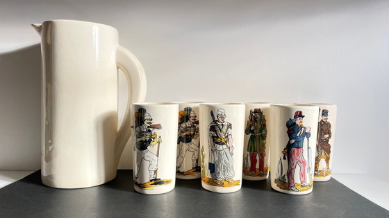 Image 1 of Set da aranciata vintage in ceramica