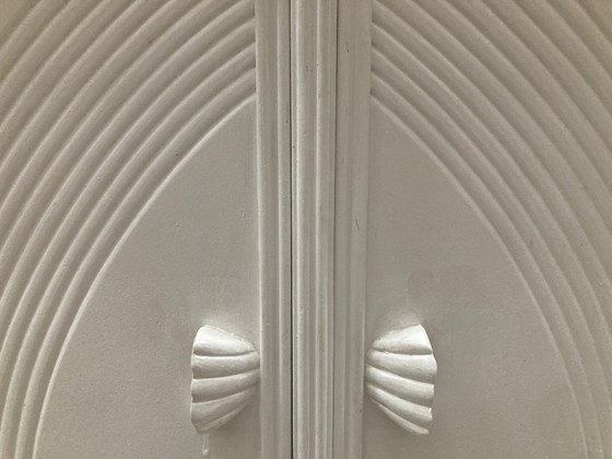 Image 1 of Buffet vintage blanc, 1980, éléments art déco