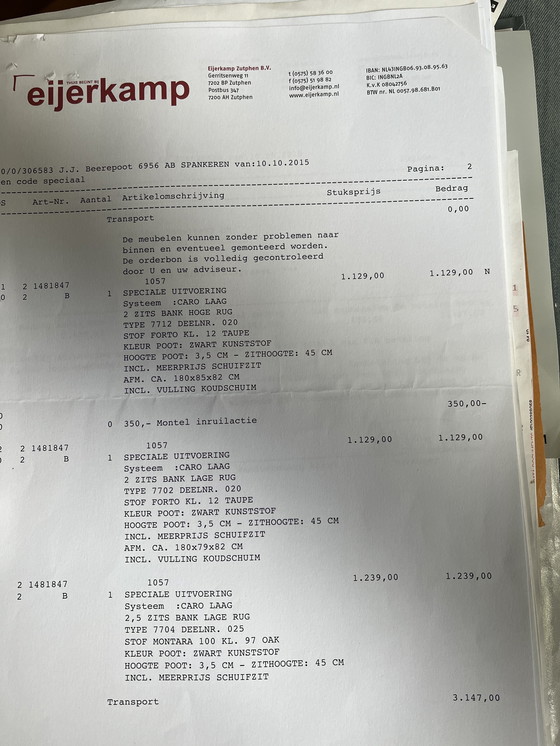 Image 1 of Montèl 2,5-zits bank – taupe microvezel – t