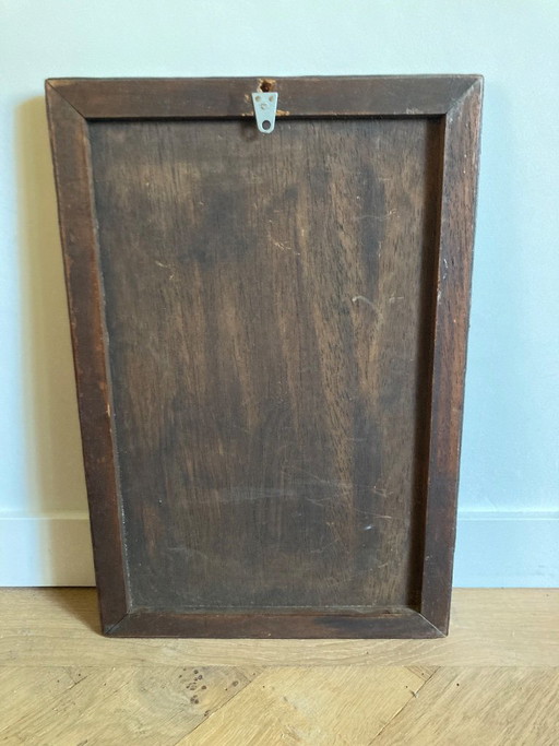 Brutalistisch Lederen Paneel Leer – wanddecoratie, Leather, Wood (photo 2 of 8)