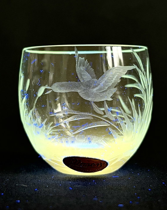Ensemble de 5 verres à shot Moser Karlsbad « Culbuto » – Rowland Ward « Oiseaux sauvages » (photo 8 of 15)