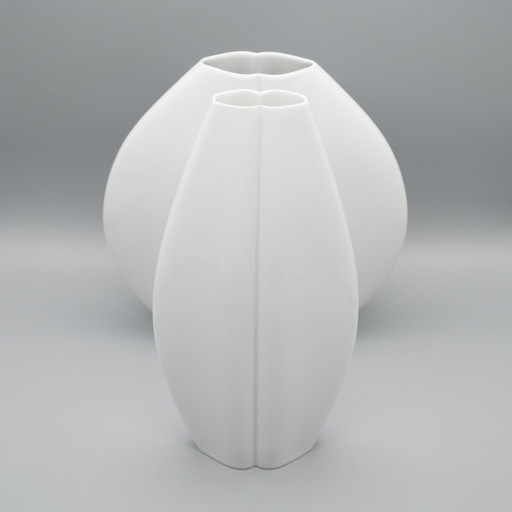 Schicke Hutschenreuther Glänzendes Porzellan 70S-80S Pop-Art Vintage Vase Duo Kiss