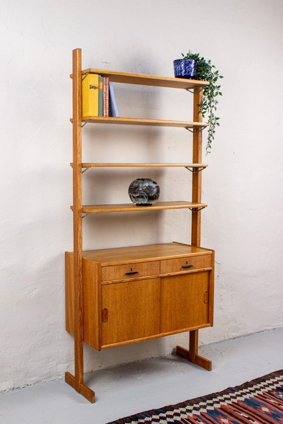 Image 1 of Vintage IKEA bookcase, highboard, sideboard, oak, mid-century