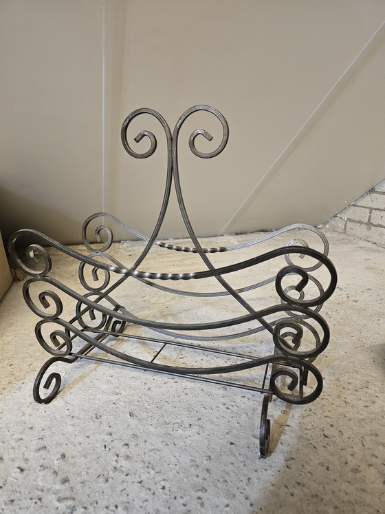 Image 1 of Wrought iron magazine rack