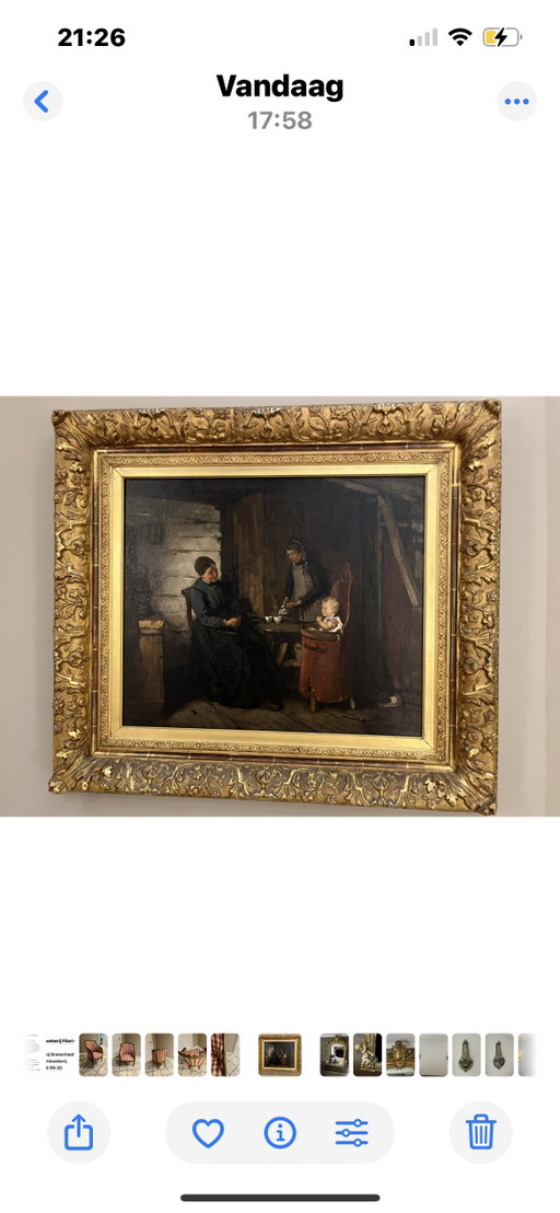 Beautiful Painting Hendrik Weegewijs – schilderijen tekeningen, Canvas