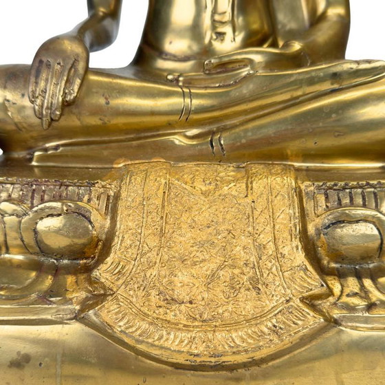 Buda tailandés antiguo – Período Rama V – Bronce dorado al fuego (54cm) – Esculturas (photo 11 of 17)