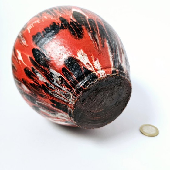 Image 1 of Splendida ceramica artistica tedesca vintage fatta a mano | Vaso in ceramica colorata dipinta a mano dalla Germania