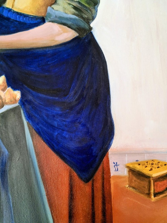 David Kandelaki - The Milkmaid After Vermeer - Artist's painting – Paintings & Drawings, Canvas (photo 6 of 11)
