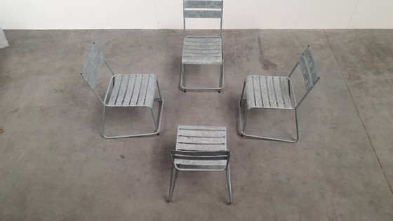 Vintage Stackable Designer Garden Chairs Galvanized Garden Chair – Dining chairs, Metal (photo 6 of 13)