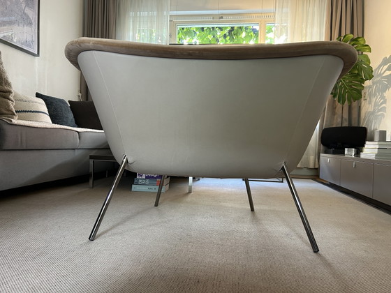 Very beautiful D.154.2 Armchair by architect Gio Ponti, Molteni&C – Velvet, Leather (photo 11 of 15)