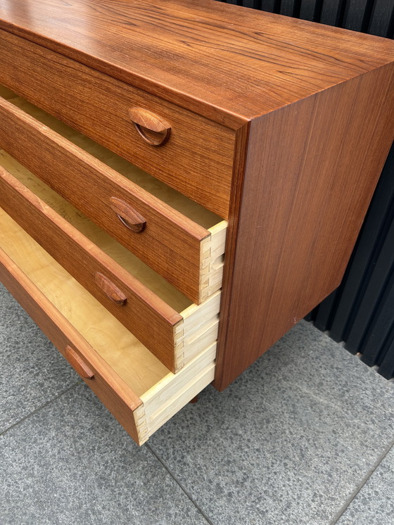 Image 1 of Vintage Teakhouten Ladenkast, Zeer Mooi