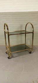 Chariot de bar vintage italien, Goud