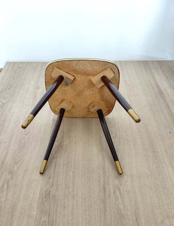 Image 1 of Fifties side table with unusual motif