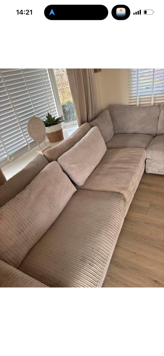 Image 1 of Große Loungebank-Elemente mit grauen Rippen 