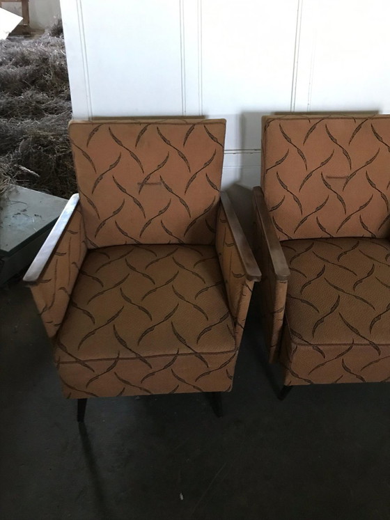 Set of Mid-Century Walnut Armchairs, 1950s – Mid Century Modern (photo 4 of 6)