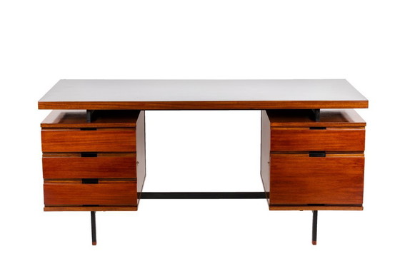Image 1 of Pierre Guariche, Scrivania in mogano e metallo laccato, anni '60