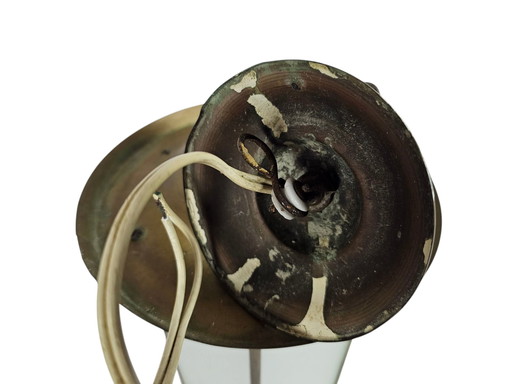 Lantaarn - Hanglamp - Glas - Metaal - Koper - Amsterdamse School - 1950's