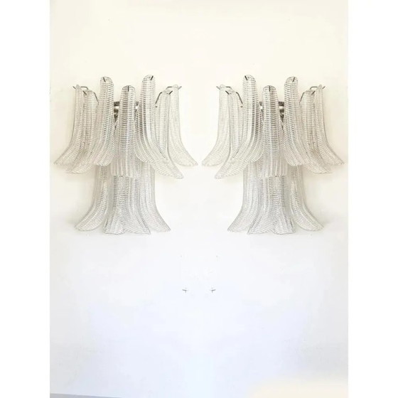 Image 1 of Murano glazen wandlampen van Simoeng, set van 2