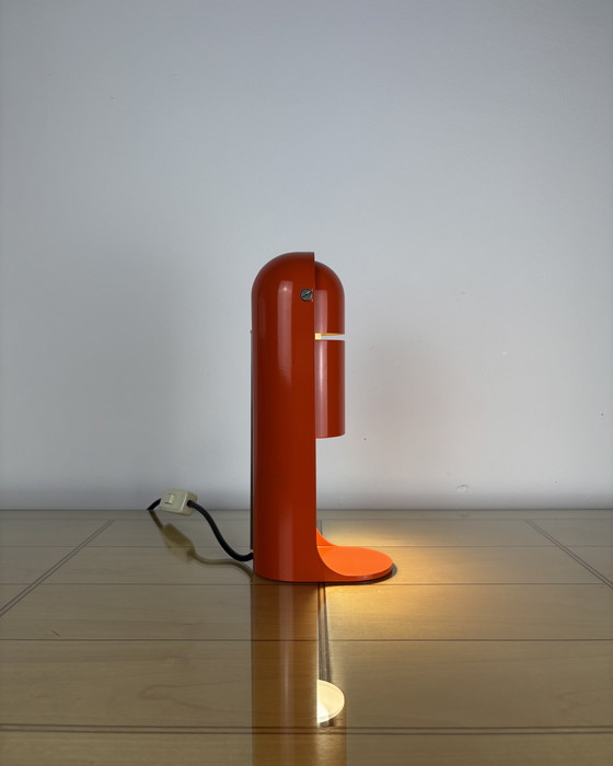 Image 1 of Flip Top Space Age Desk Lamp Leuka 1970s by Richard Carruther Vintage Table Lamp Space Age 70s Mid Century Industrial Italy