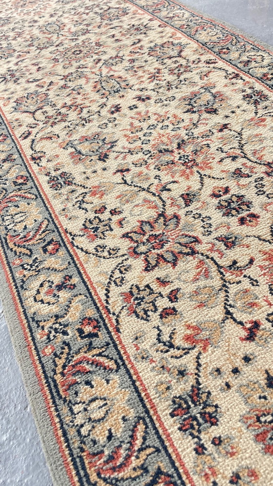 Image 1 of Tapis de couloir Beige Gris-Bleu vintage