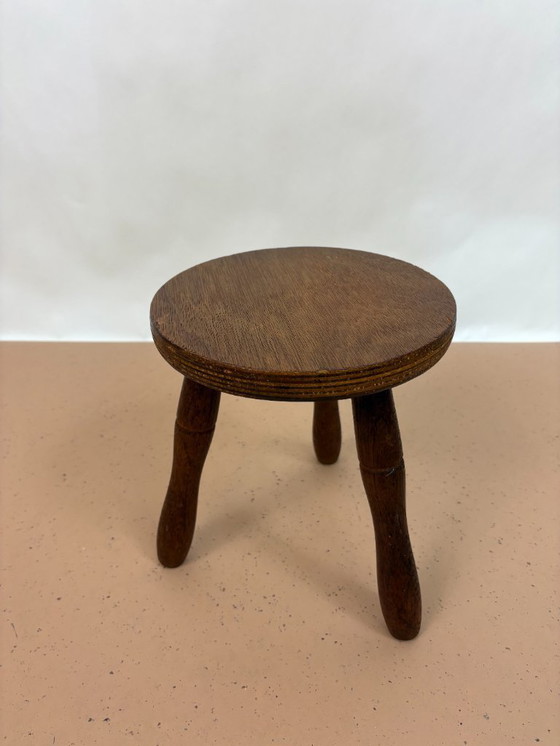 Image 1 of Taburete holandés de madera – década de 1960