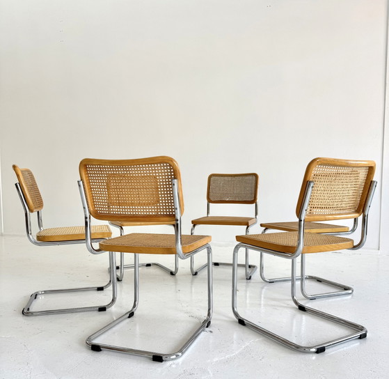 6 sedie Cesca Marcel Breuer – Sedie da pranzo, Aluminium, Wood (photo 3 of 13)