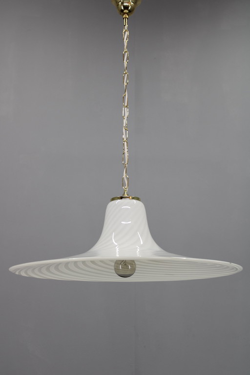 Suspension en verre des années 1970 par Venice Glass, Italie