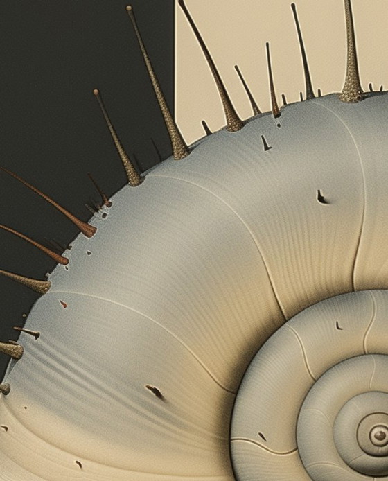 Image 1 of Unique edition. High-quality giclée print. Monsieur Escargot and the Lunar Conspiracy