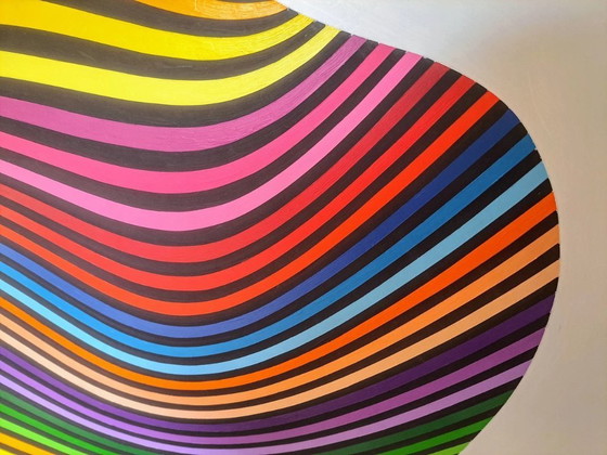 Image 1 of Arrugado - Cuadro cuadrado abstracto de Franklin van Dam - Acrílico sobre MDF - 95 × 95 cm