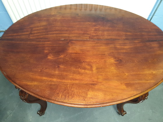Image 1 of Antiek mahonie coulissen tafel 