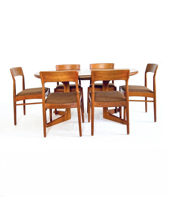 Image 1 of 6x vintage eetkamerstoel, Henning Kjærnulf ‘60