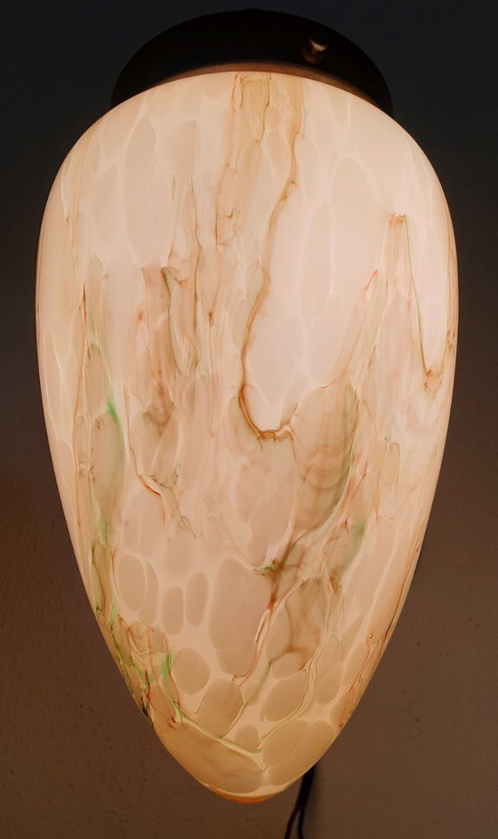 Image 1 of Art-Deco-Wandleuchte aus Opalglas