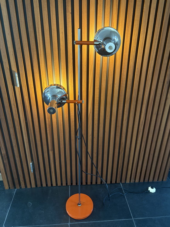 Image 1 of Vintage Vloerlamp - Jaren '70 Oranje