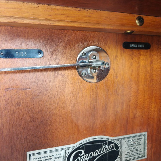 Image 1 of Herenkledingkast uit de jaren 1920 van mahonie en eikenhout, gemaakt door Compactom Ltd.